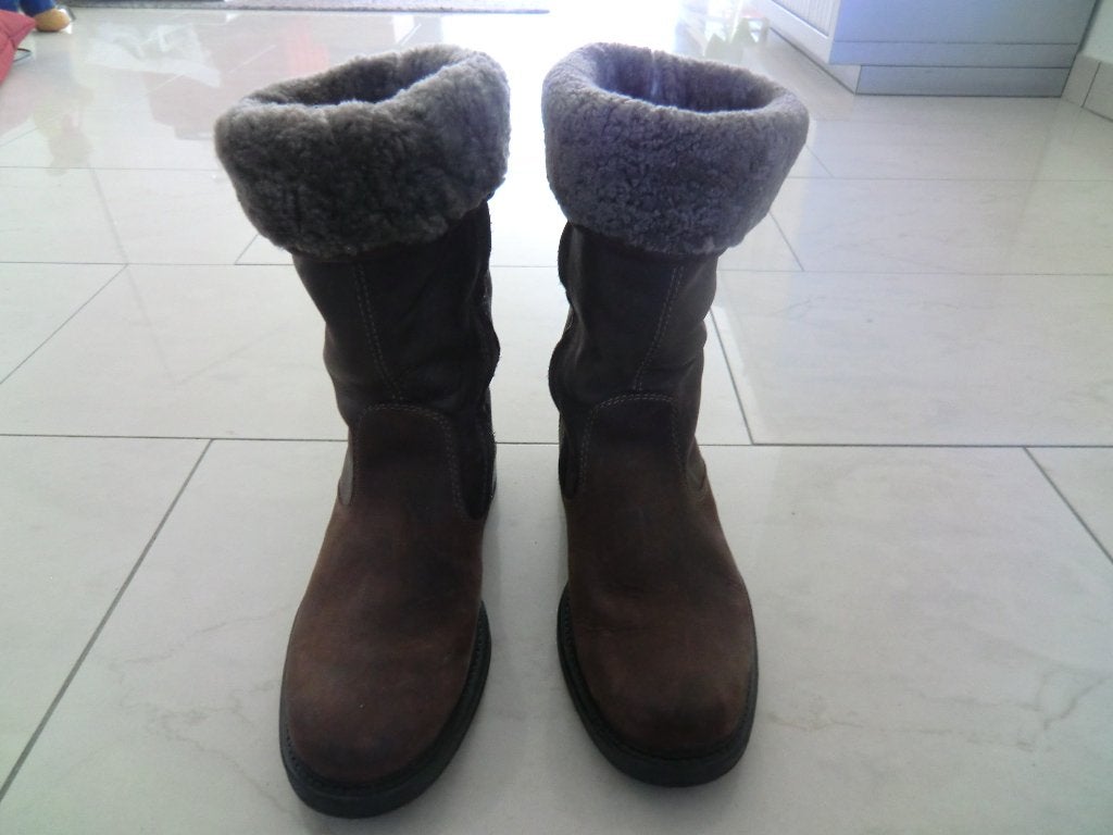 Van Dalen bruine Nubuck laarzen, Verzenden, Zo goed als nieuw, Bruin, Hoge laarzen