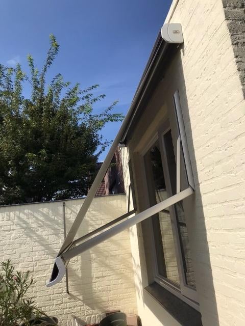 tekoop nog 1 uitvalscherm  165 cm breed en 130 cm uitval, Ophalen, Gebruikt, Minder dan 250 cm, Knikarmscherm