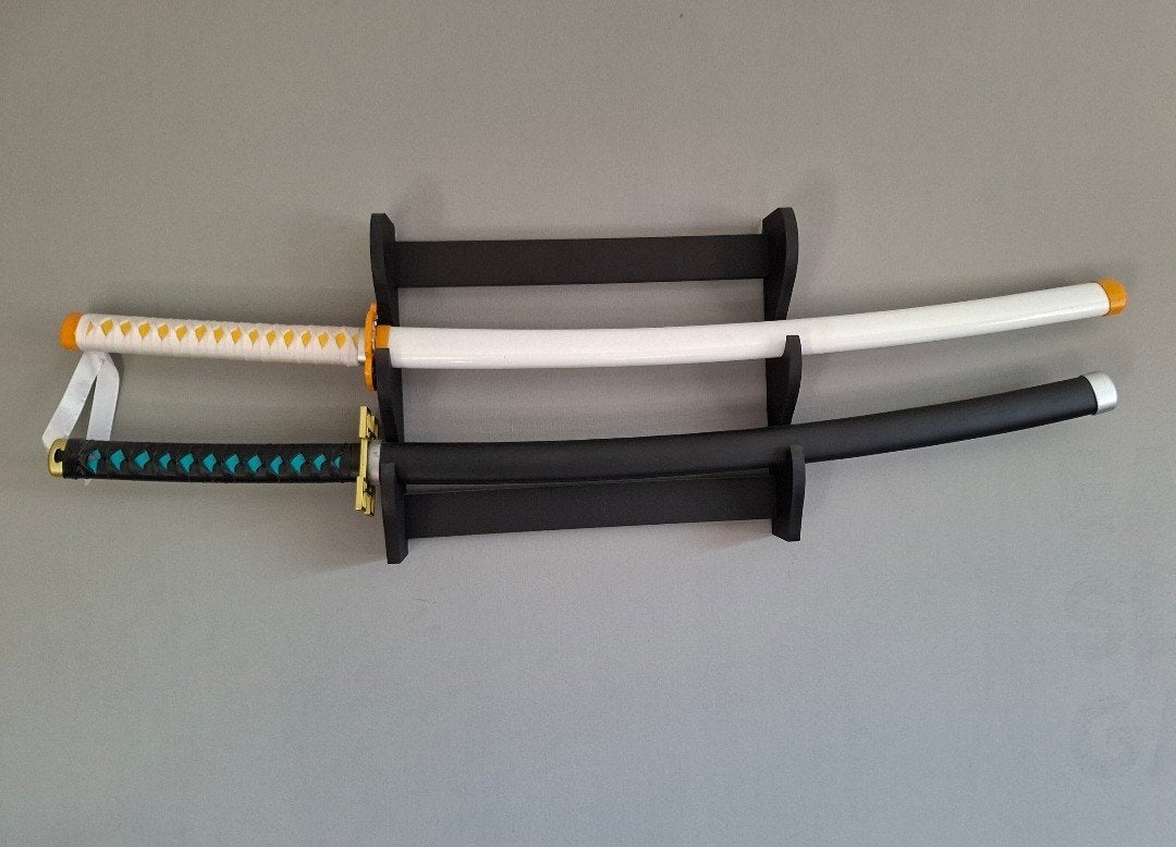 Demon Slayer Nichirin Zwaarden met Muur Display, Ophalen of Verzenden, Zo goed als nieuw