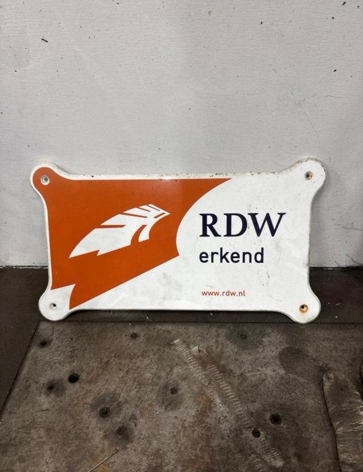 RDW erkend reclame bord - origineel garagebor, Ophalen of Verzenden, Zo goed als nieuw, Reclamebord