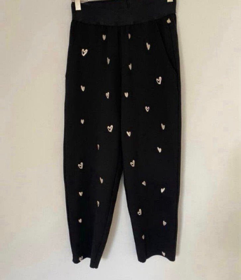 broek met hartjes, Fabienne chapot, maat M, Kleding | Dames, Maat 38/40 (M), Verzenden, Zwart, Zo goed als nieuw