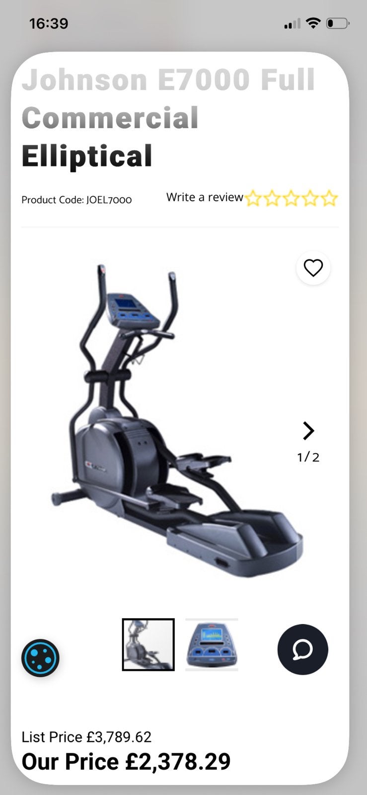 Johnson E7000 Crosstrainer - Gebruikt, Ophalen, Gebruikt, Armen, Crosstrainer