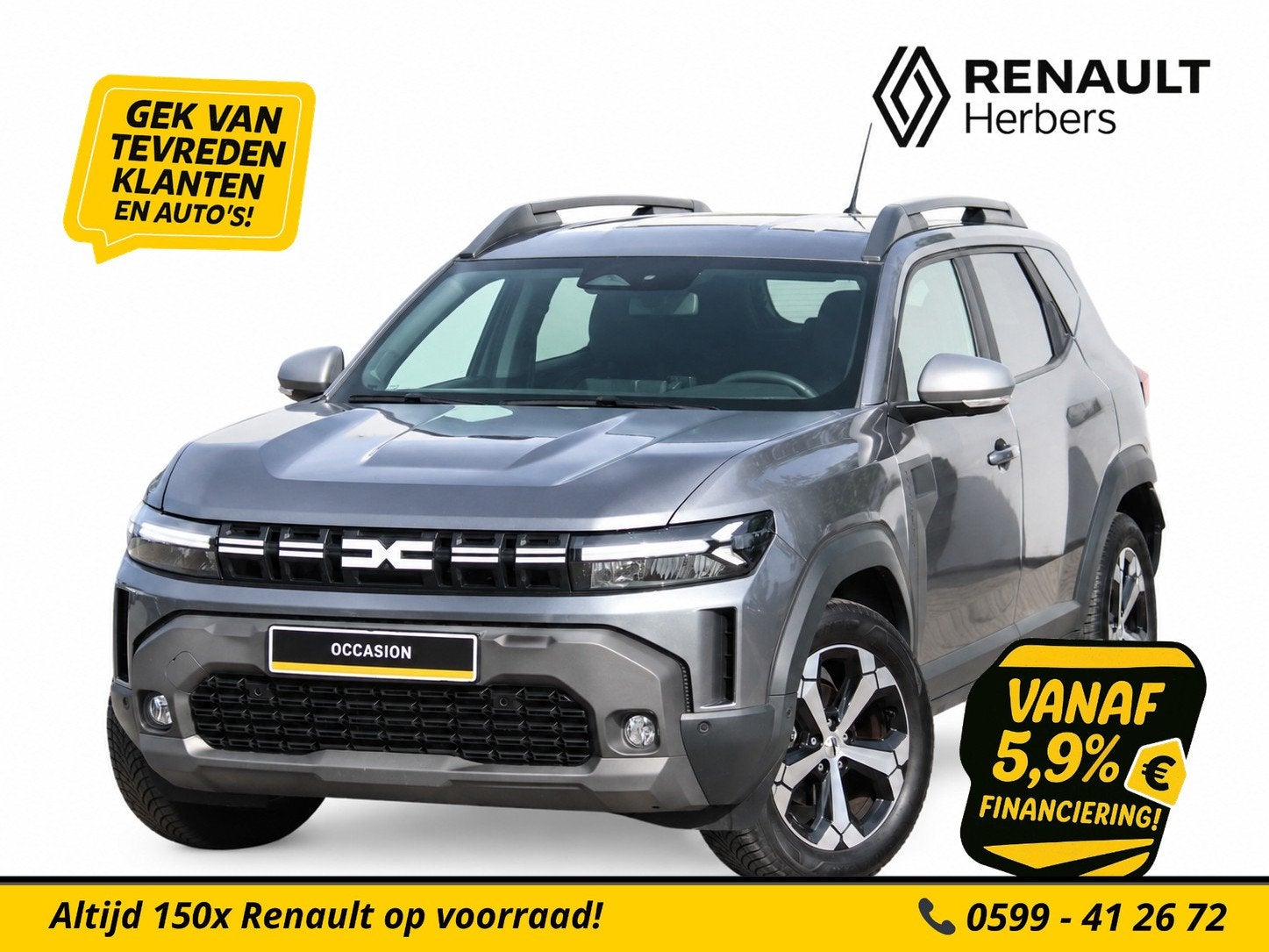 Dacia Duster 1.6 Hybrid 140 Journey AUTOMAAT / NAVI / ALLE O, Auto's, Dealer onderhouden, Stof, Gebruikt, 4 cilinders