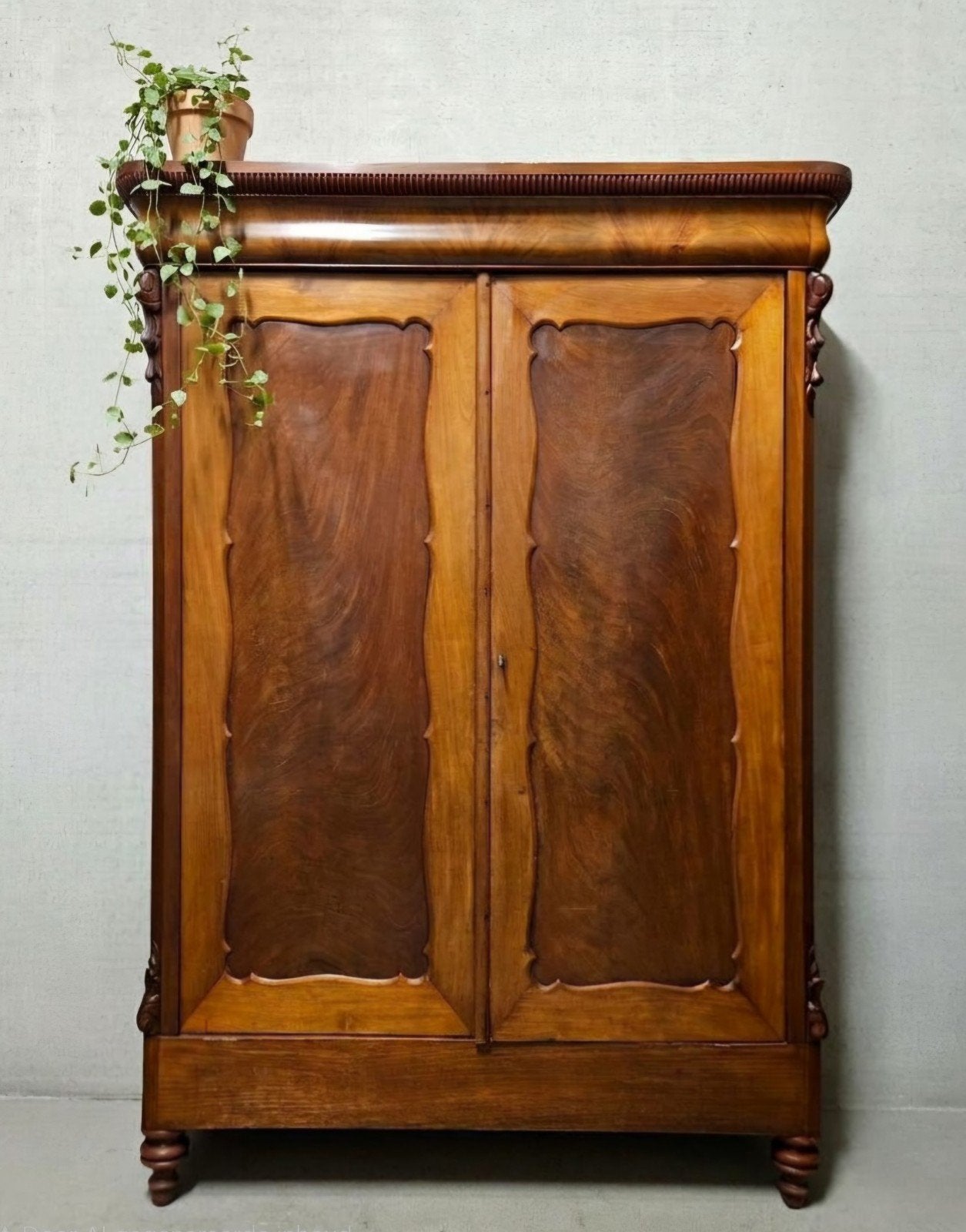 Antieke XL Biedermeier meidenkast vintage kast demontabel, Ophalen of Verzenden