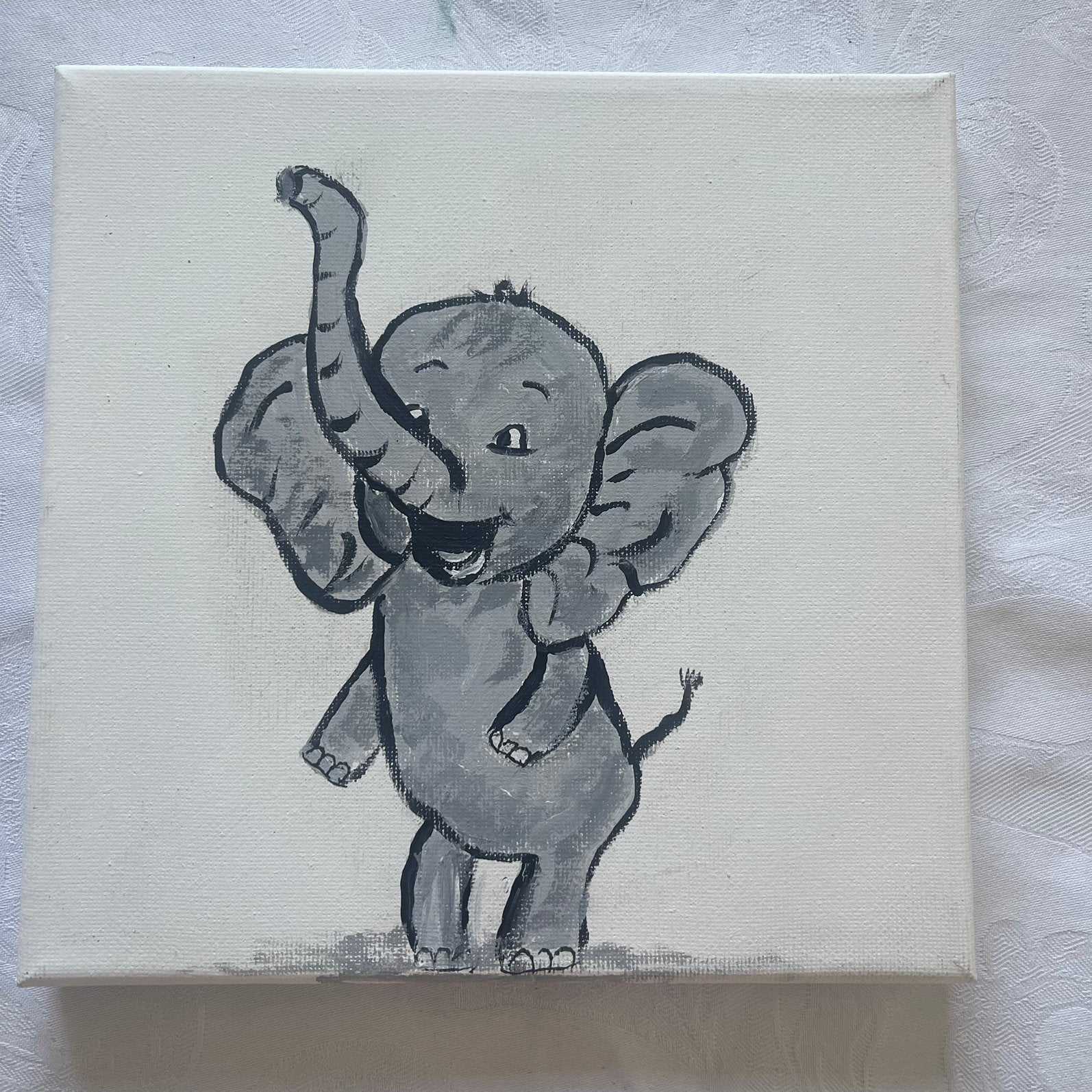 Olifantje, Huis en Inrichting, Ophalen of Verzenden, Zo goed als nieuw, Schilderij, Minder dan 50 cm