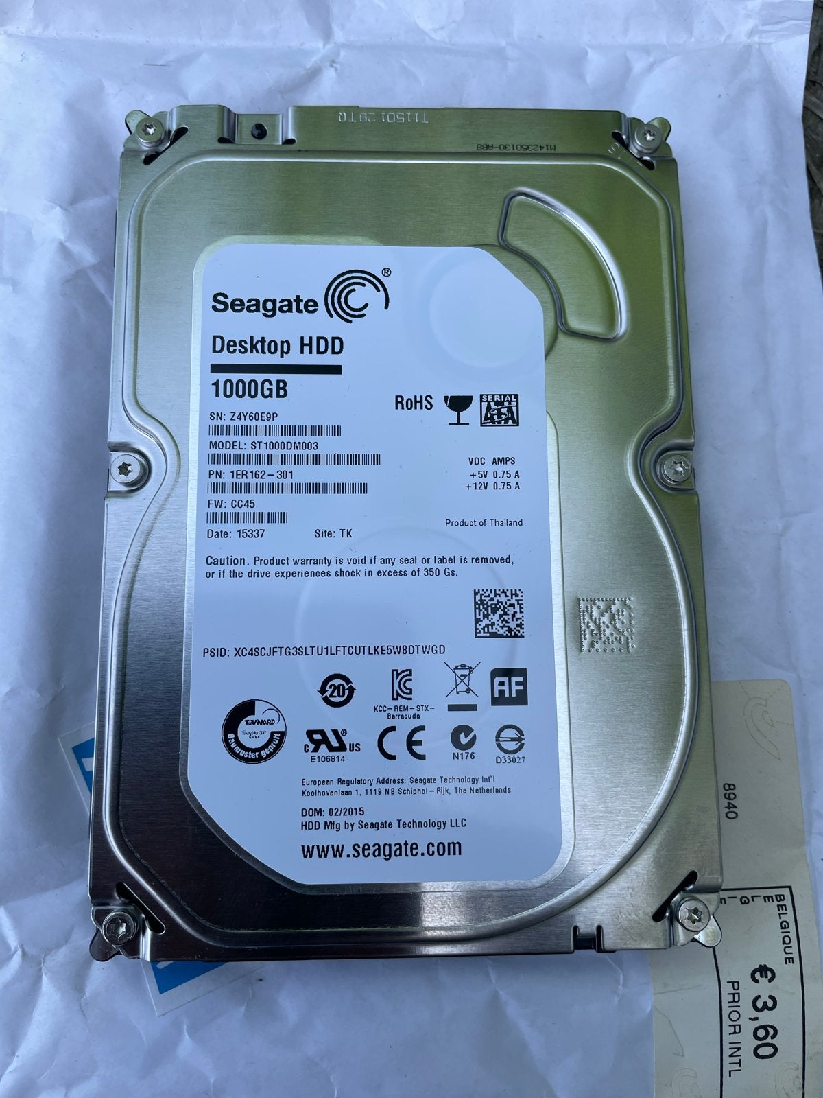 Nieuwe Seagate Desktop HDD 1TB - Model ST1000DM003, Intern, Server, Nieuw, Ophalen of Verzenden