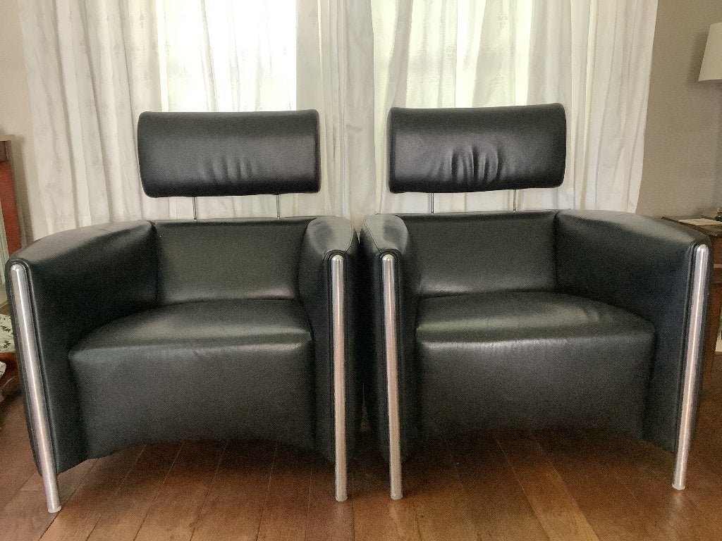 Leolux fauteuil 2 stuks, Ophalen, Gebruikt, Design, 75 tot 100 cm