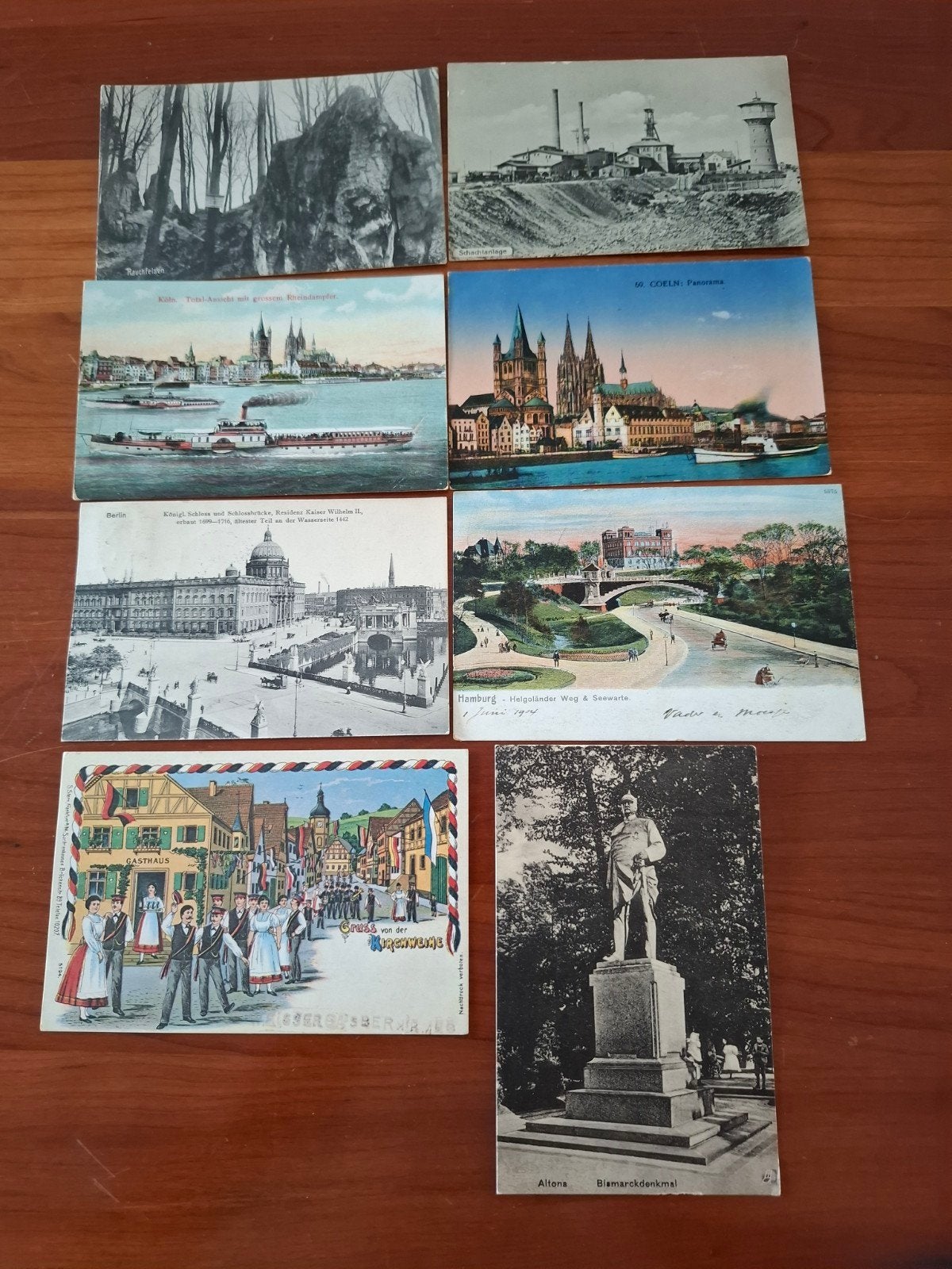 8 oude Duitse ansichtkaarten - begin 20e eeuw, Verzamelen, Ophalen of Verzenden, Voor 1920, Gelopen, Duitsland