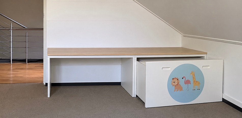 Kinderbureau, Ophalen, Demontabel, Gebruikt, Hout
