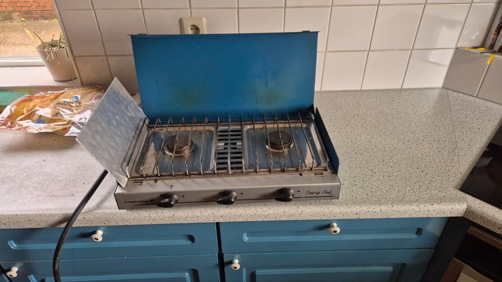 Caming gasstel camping chef, Caravans en Kamperen, Kampeeraccessoires, Ophalen, Gebruikt