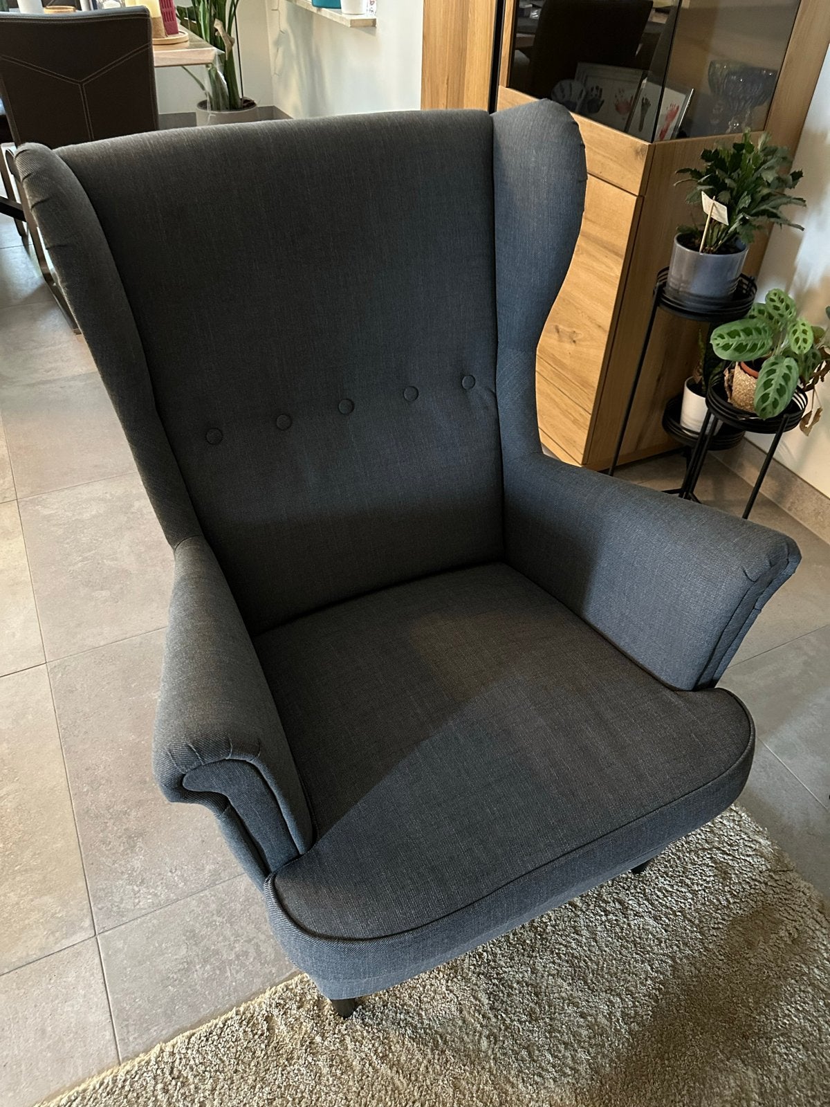 Ikea Strandmon fauteuil, Huis en Inrichting, Fauteuils, Zo goed als nieuw, Stof, 75 tot 100 cm, Ophalen
