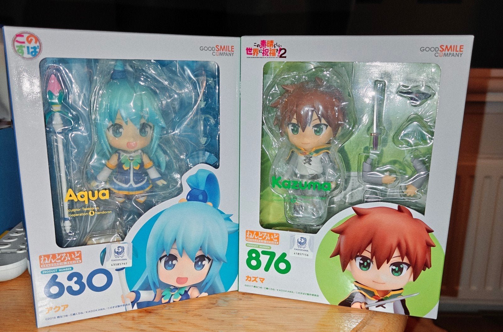 Konosuba Aqua Nendoroid + Kazuma nendoroid set anime figure, Ophalen of Verzenden, Zo goed als nieuw
