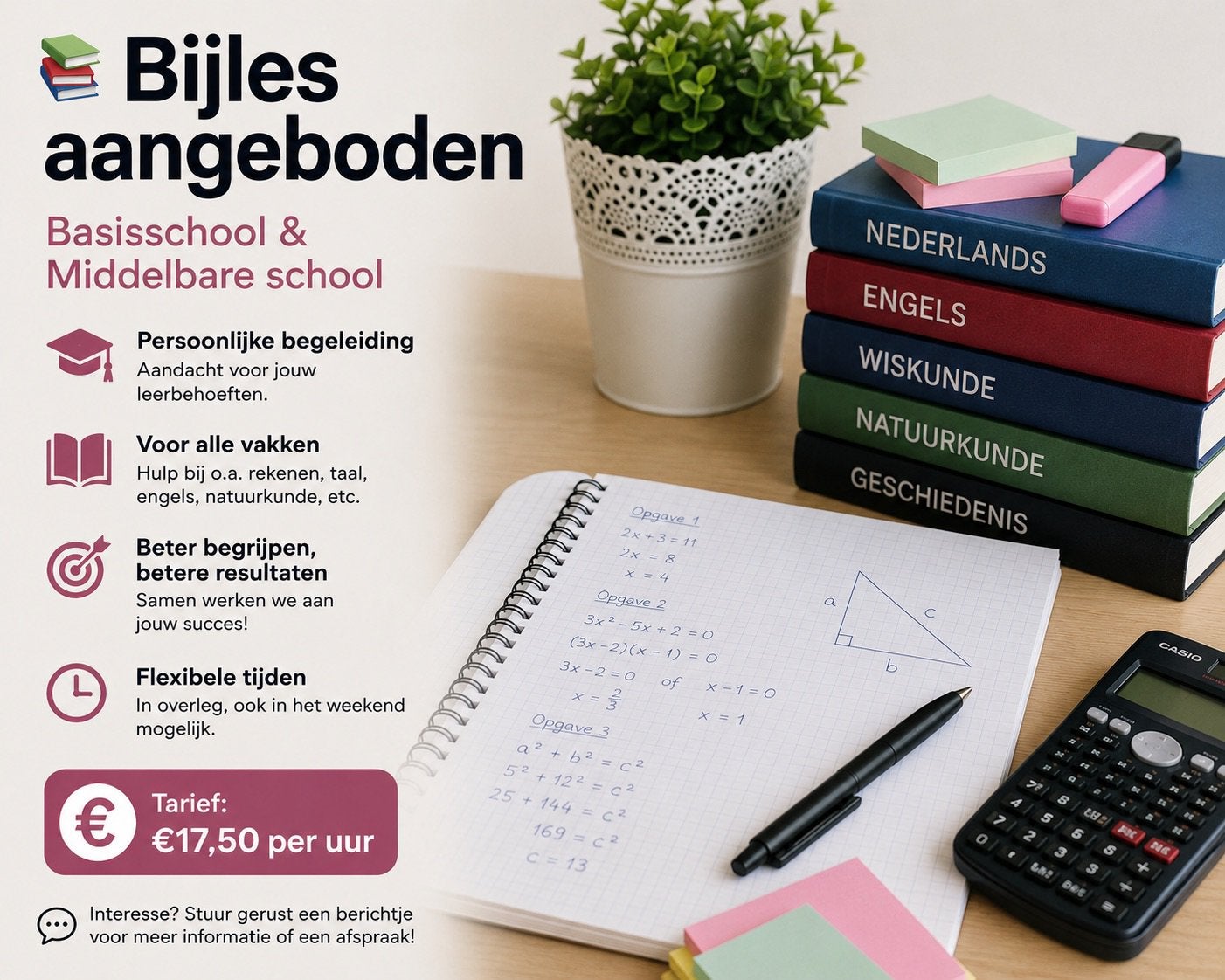 Bijles aangeboden Basisschool & Middelbare school, Vanaf 10 jaar, Overige vormen