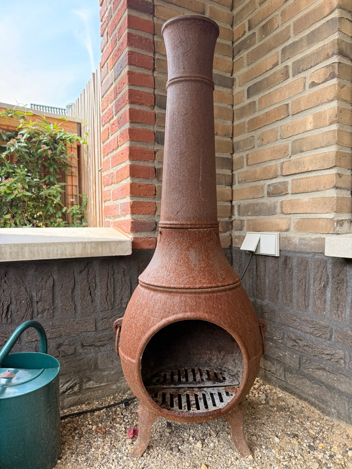 Rustieke potkachel voor buiten, Tuin en Terras, Ophalen, Zo goed als nieuw