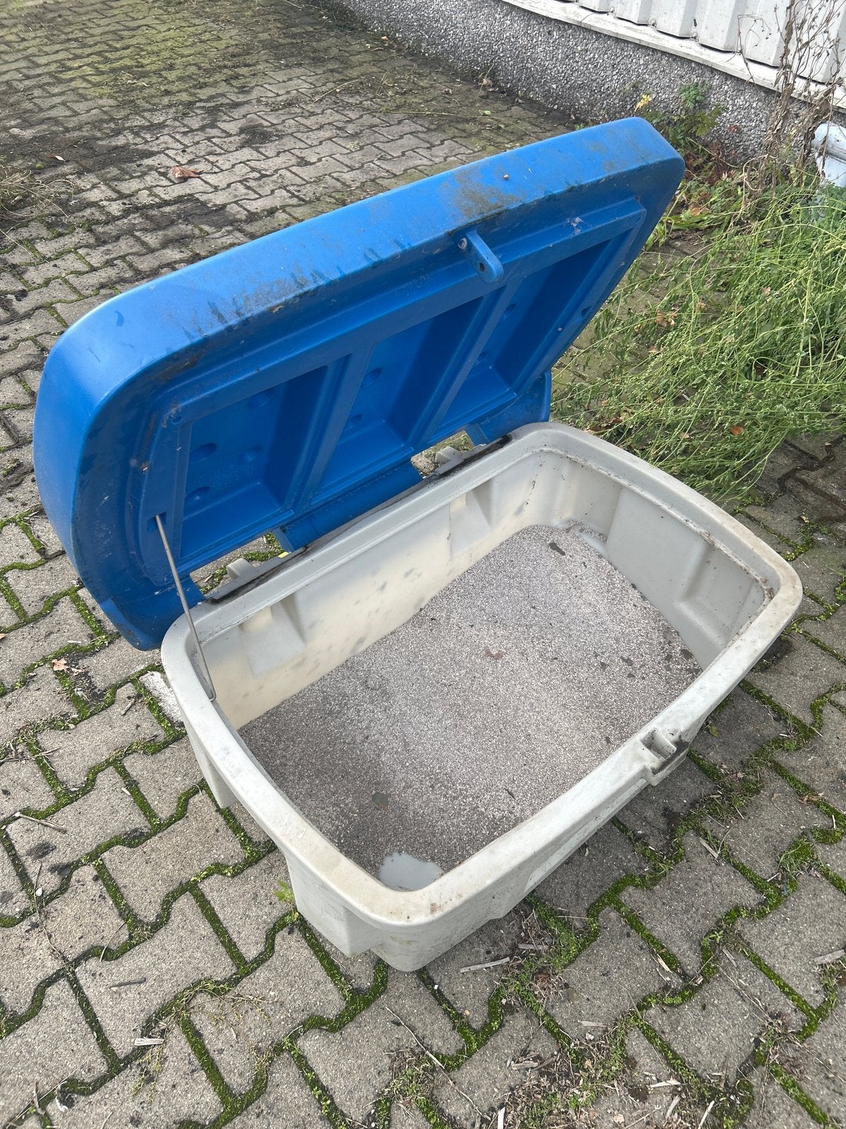 Zoutkist / Opslagbak 60 liter - Blauw/Grijs, Ophalen, Gebruikt, 40 tot 60 cm, Bak of Kist