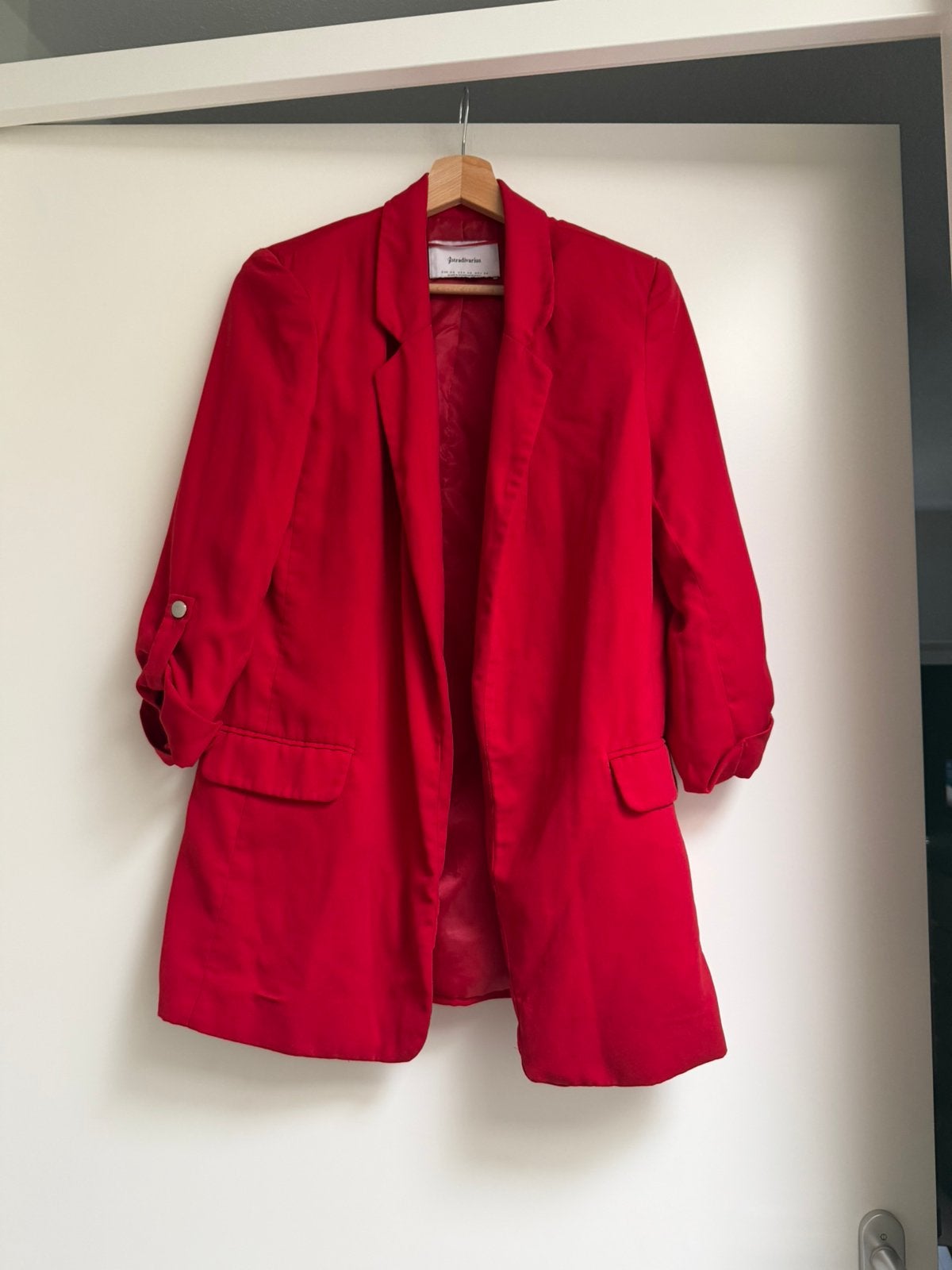 Rode blazer stradivarius, Ophalen of Verzenden, Zo goed als nieuw, Maat 34 (XS) of kleiner, Rood