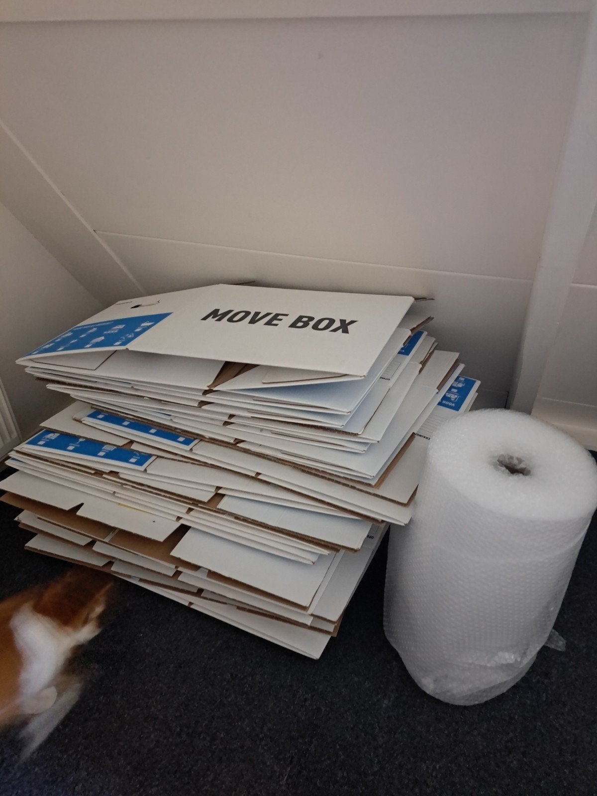 Verhuisdozen en rol noppenfolie, Ophalen, Doos, 40 tot 60 cm, 50 tot 75 cm