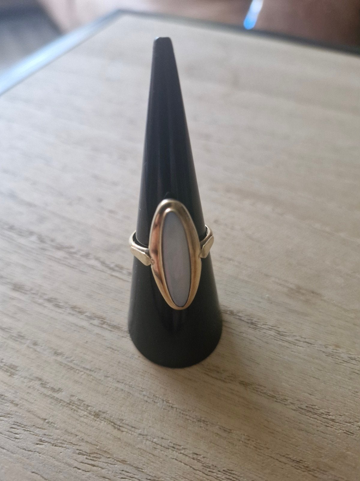 Prachtige 14k Witgouden Ring met Opaal - Maat 17mm, Sieraden, Tassen en Uiterlijk, Ringen, Gebruikt, Wit, Ophalen of Verzenden