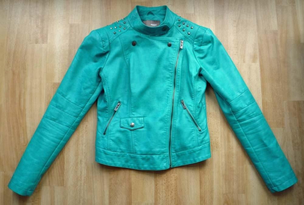 Zeegroen biker jack, Shoeby maat L, Maat 42/44 (L), Ophalen of Verzenden, Zo goed als nieuw, Shoeby