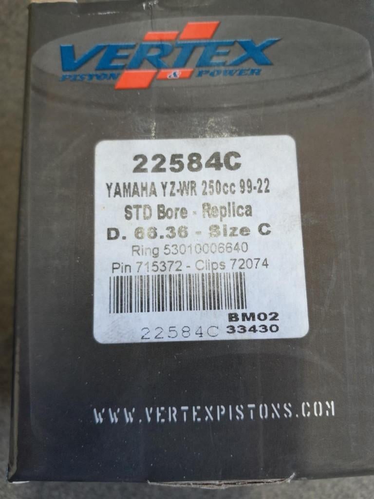 vertex zuiger yamaha yz250 fantic xx250, Ophalen of Verzenden, Nieuw