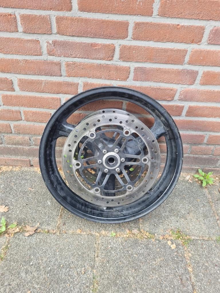 Honda 17" voorwiel met dubbele remschijven, Motoren, Onderdelen | Honda, Ophalen of Verzenden, Gebruikt