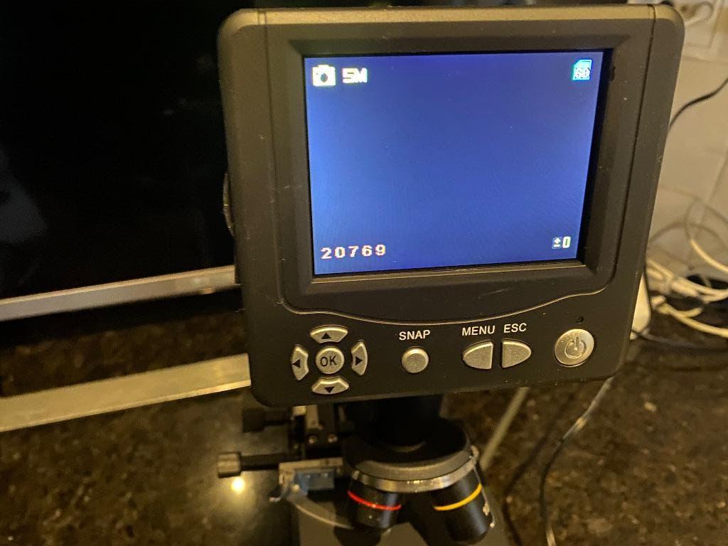 microscoop Bresser LCD, Ophalen of Verzenden, Zo goed als nieuw, 1000x of meer, Biologische microscoop