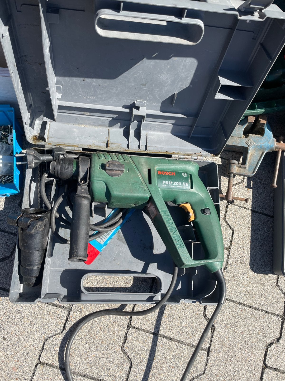 Bosch SDS Boorhamer PBH 200 RE met koffer, Gebruikt, Boor- en/of Breekhamer, Ophalen of Verzenden, Klopboormechanisme