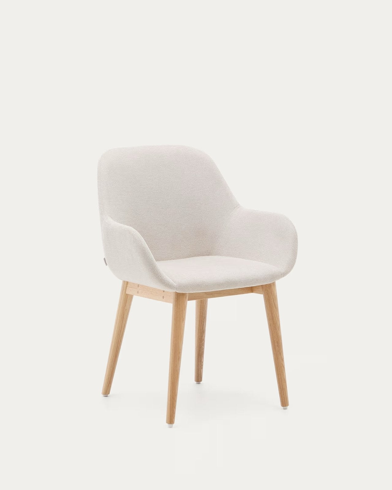 4x Kave Home beige stoelen met massief essenhouten poten, Ophalen, Overige kleuren, Zo goed als nieuw, Vier
