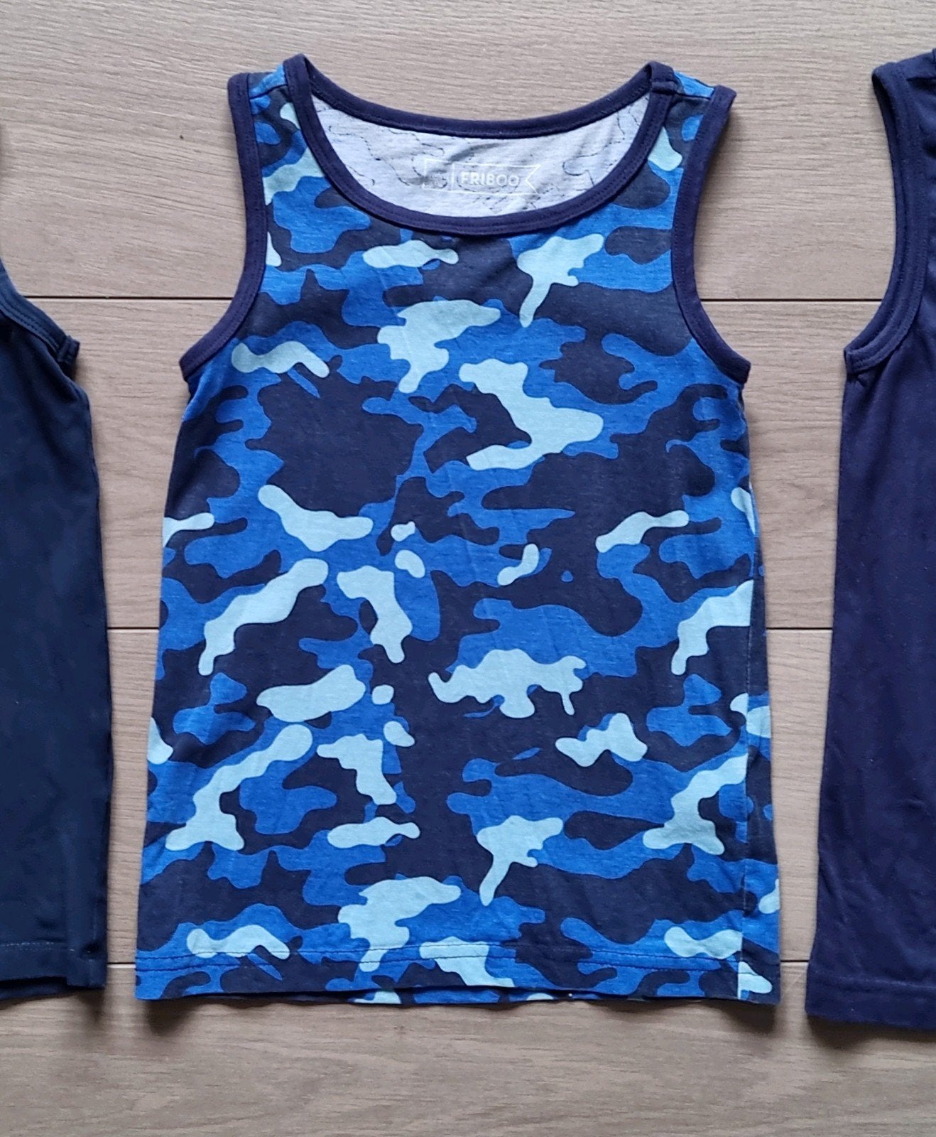 Friboo singlet hemd shirt blauw mt 110/116, Ophalen of Verzenden, Zo goed als nieuw, Jongen, Shirt of Longsleeve