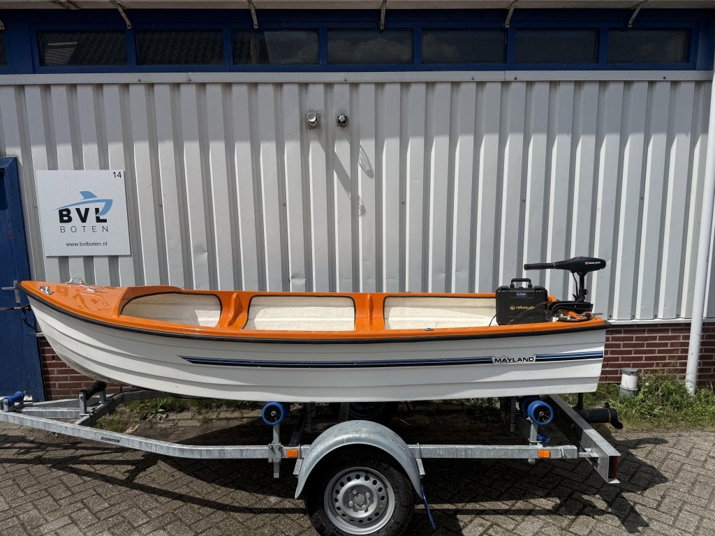 elektrische Mayland 12 boot met als nieuwe Minn Kota en accu, Watersport en Boten, Sloepen, 4 m, Elektrisch, Niet ingevuld, Niet ingevuld