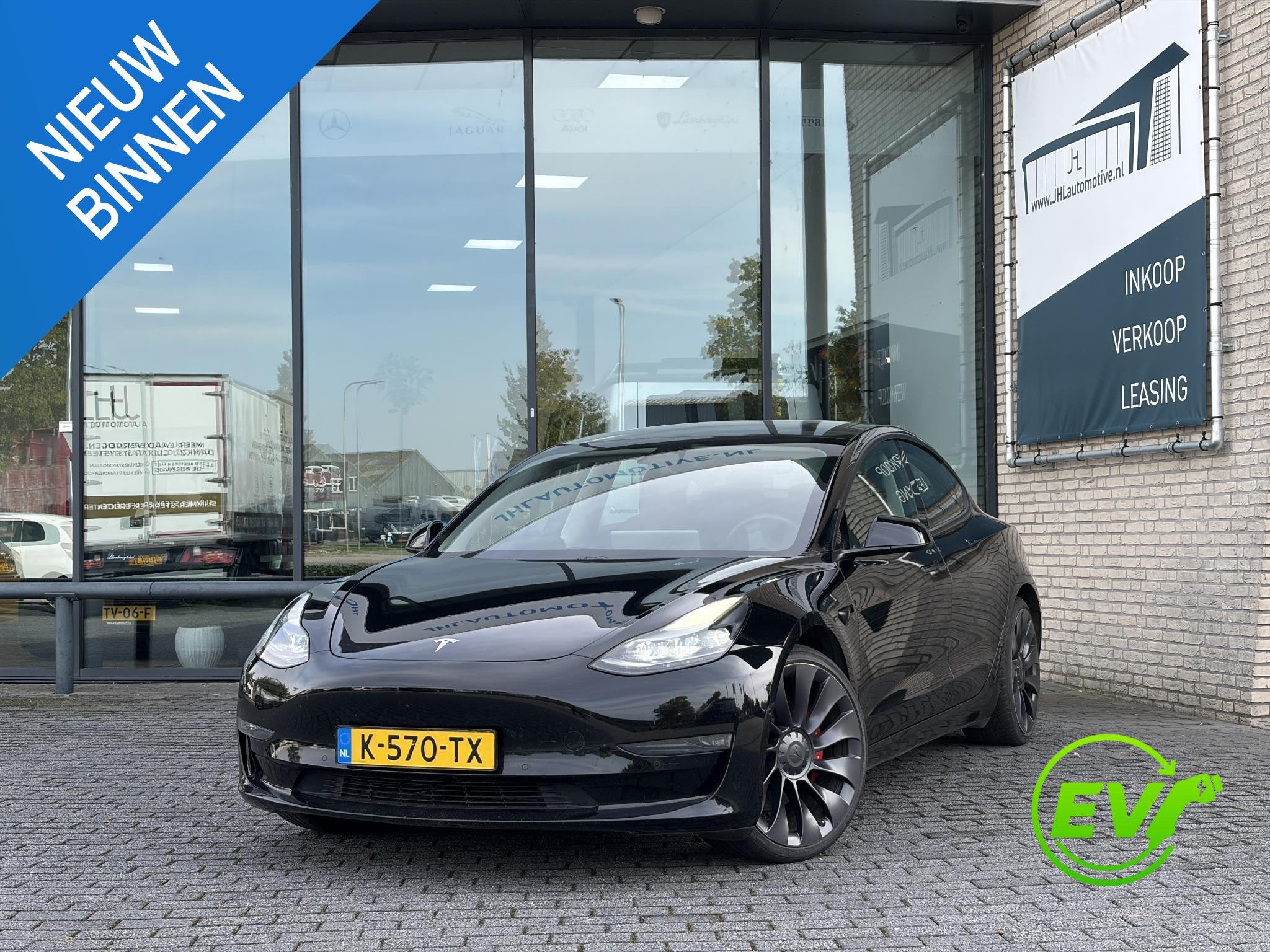 Tesla Model 3 Performance AWD 75 kWh*FACELIFT*FSD*WARMTEPOMP, Auto's, Automaat, Stof, Gebruikt, 547 km