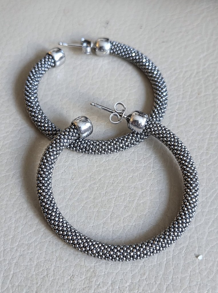 Grote ZINZI zilveren (925) creolen / oorbellen / oorringen, Sieraden, Tassen en Uiterlijk, Oorbellen, Ophalen, Hangers, Zo goed als nieuw