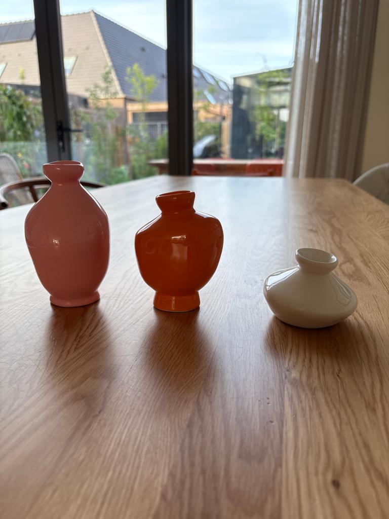 Mino Vases - Set van 3 design vazen - Nieuw in doos, Ophalen of Verzenden, Nieuw, Overige kleuren