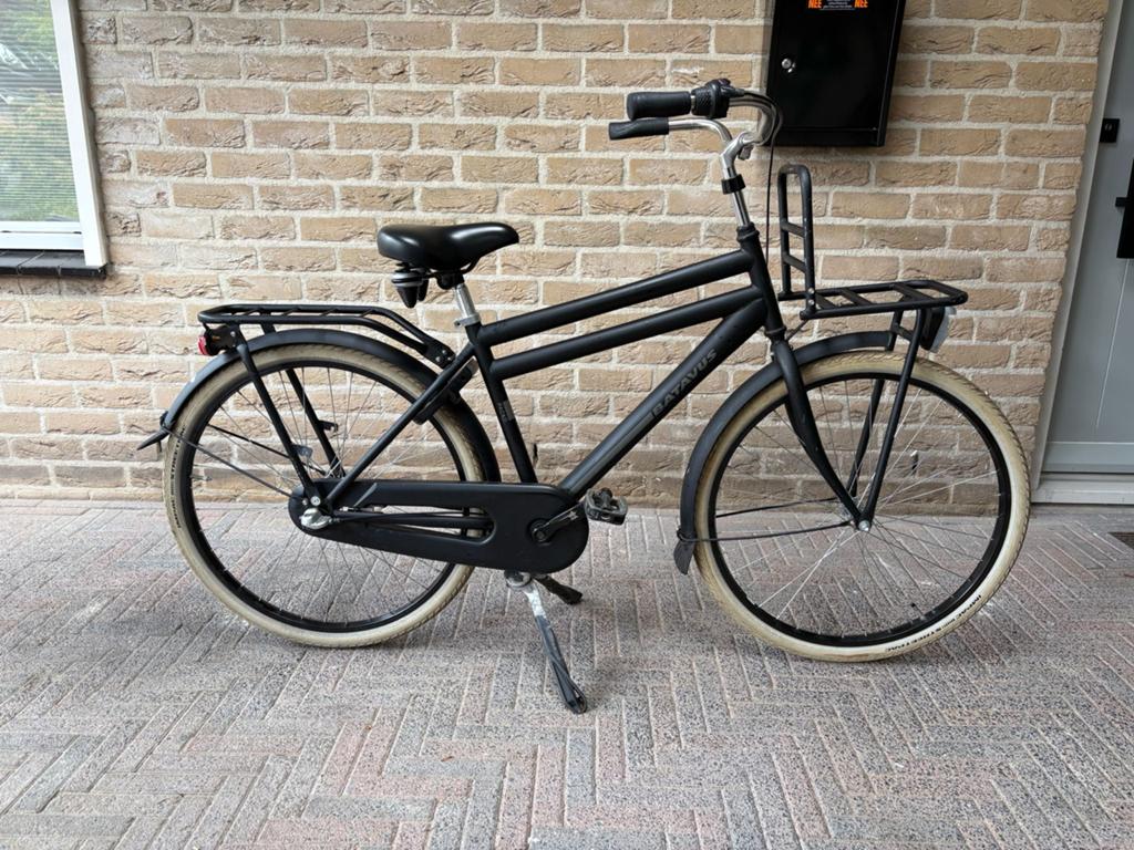 Batavus PackD Transportfiets - Mat Zwart, Fietsen en Brommers, Fietsen | Jongens, Gebruikt, 26 inch of meer, Versnellingen, Ophalen