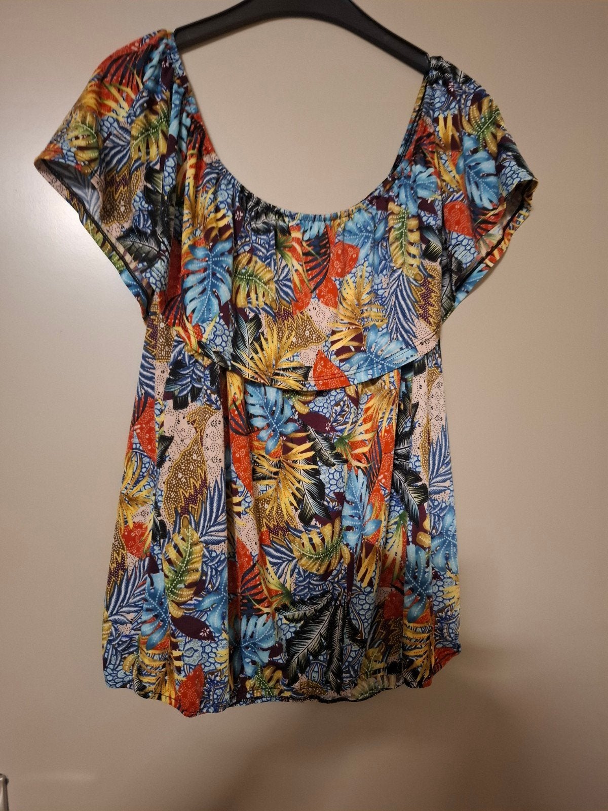 Paprika ballontop met tropische print, maat 46/48, Kleding | Dames, Ophalen of Verzenden