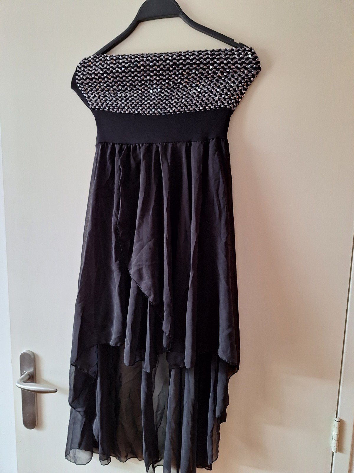 dames jurk met  glitters  maat 38, Maat 38/40 (M), Overige typen, Zwart, Ophalen of Verzenden