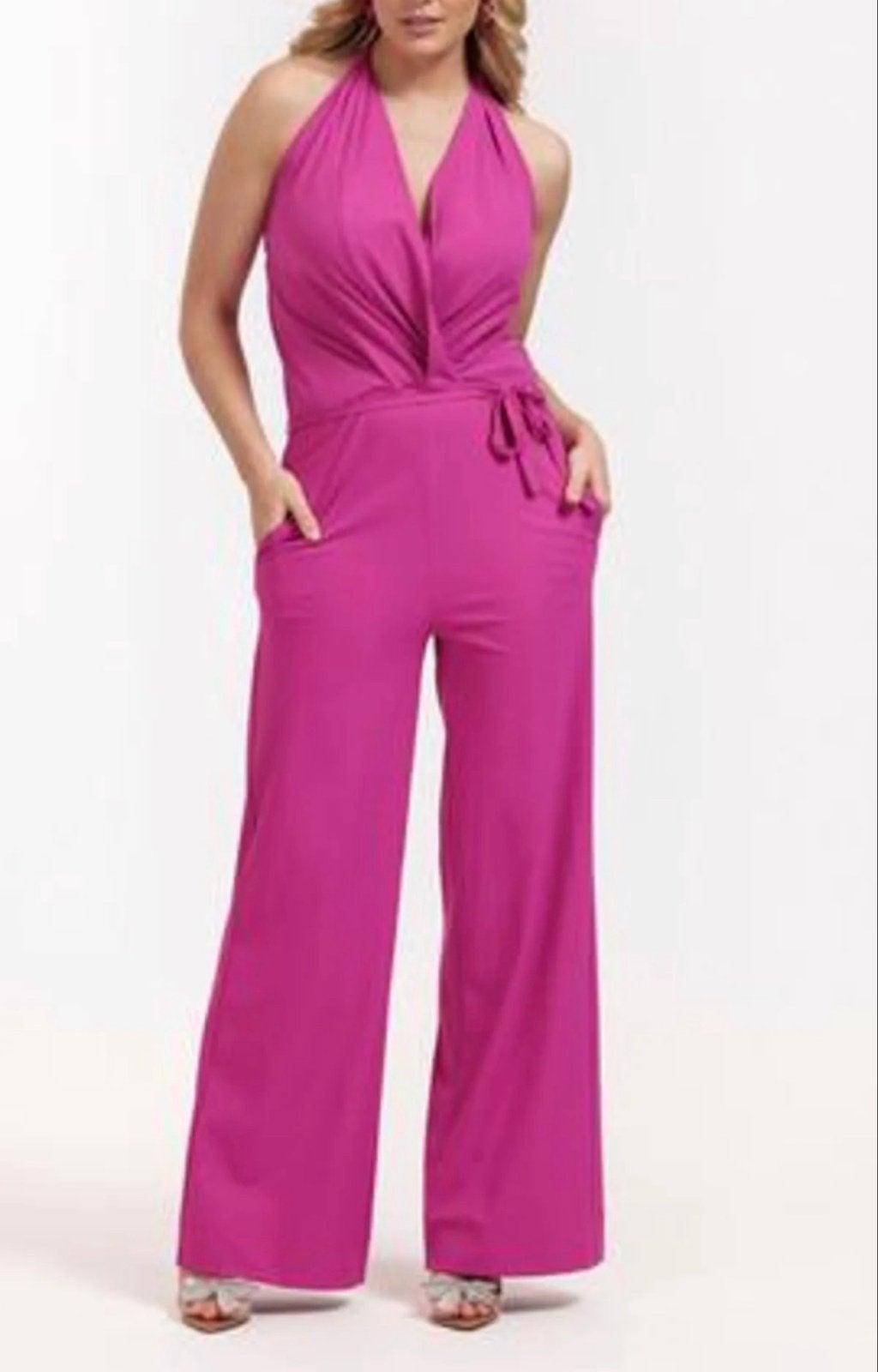 Studio Anneloes Elena Halter Jumpsuit Fuchsia Maat XS, Kleding | Dames, Ophalen of Verzenden, Nieuw, Maat 34 (XS) of kleiner, Roze