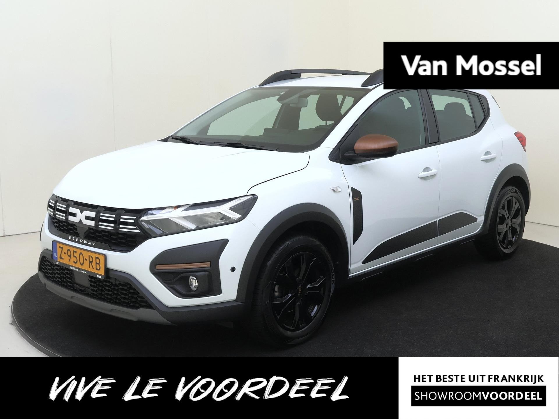 Dacia Sandero Stepway 1.0 TCe 100 ECO-G Extreme | airco auto, Auto's, Gebruikt, Euro 6, 610 kg, Wit