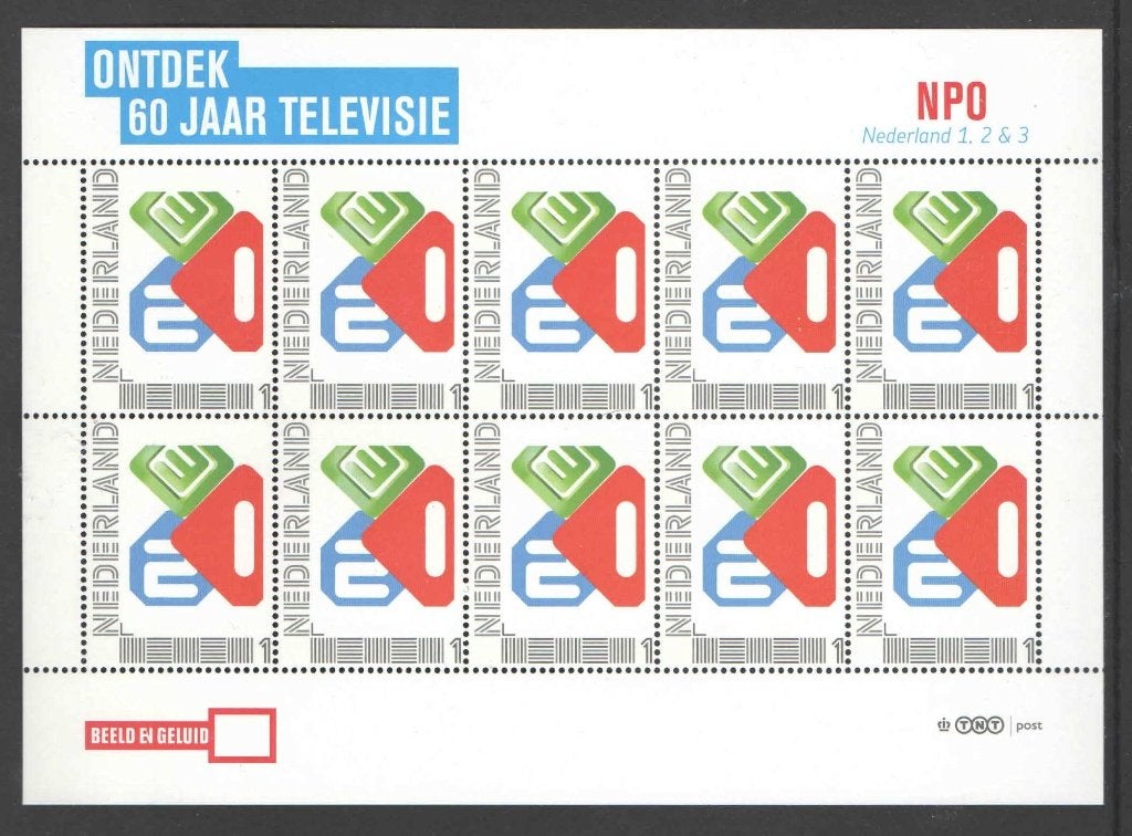 Postzegels Ontdek 60 jaar Televisie: NPO, Postzegels en Munten, Postzegels | Nederland, Ophalen of Verzenden, Na 1940, Postfris