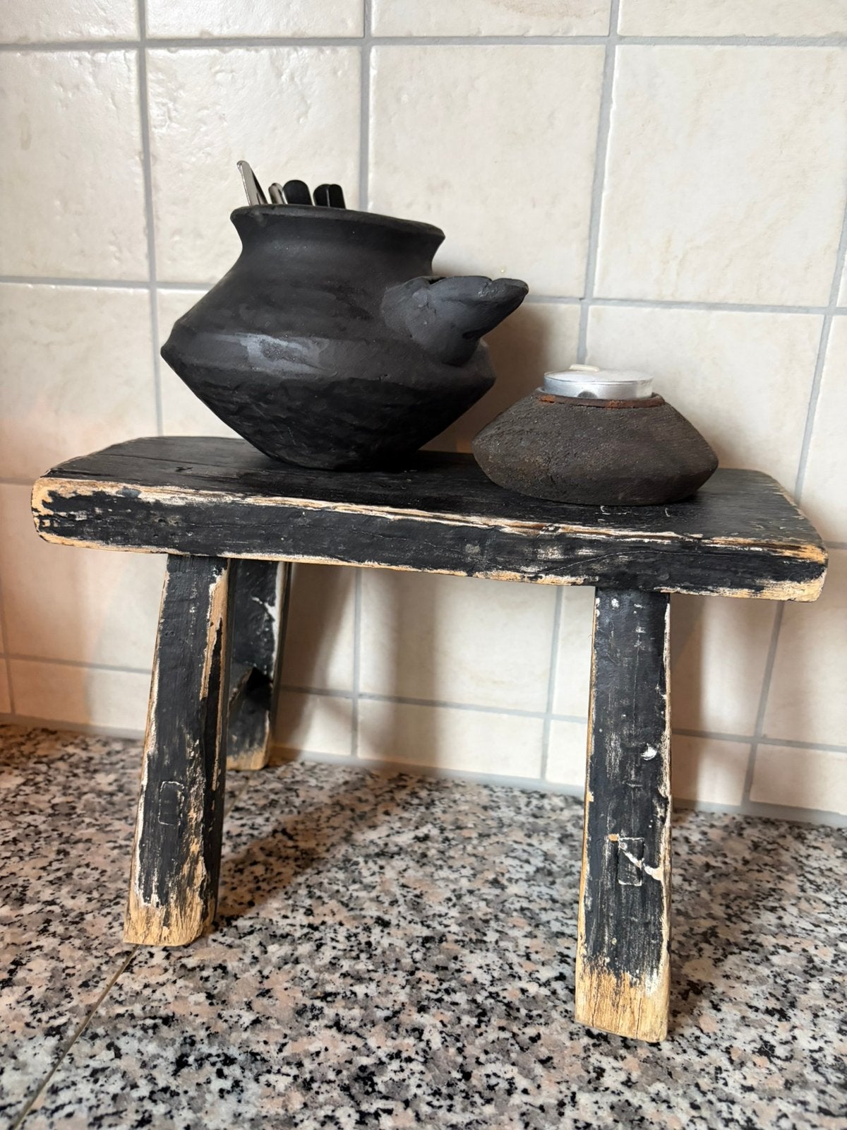 Klein vensterbank bankje, Minder dan 45 cm, Minder dan 55 cm, Ophalen of Verzenden, Zo goed als nieuw