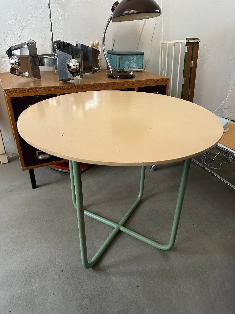 Vintage design bijzettafel, jaren 50 ronde tafel, Ophalen