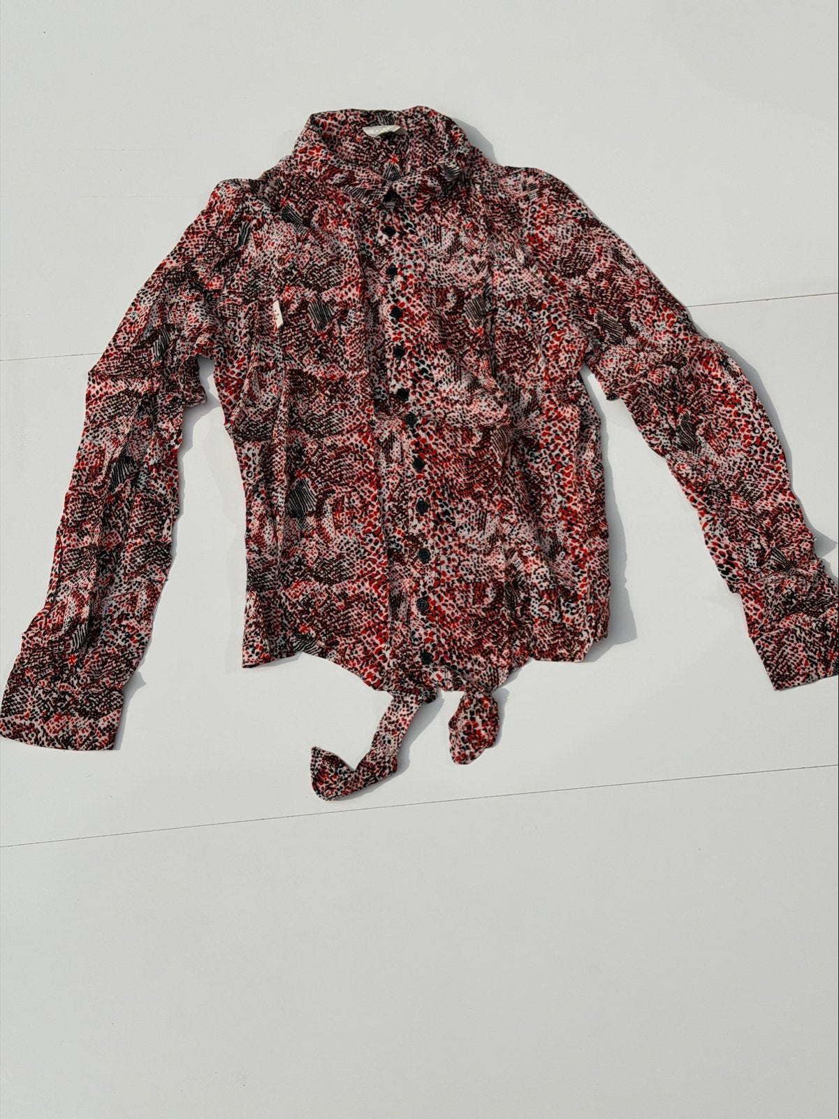 AAIKO Blouse met lange mouwen en slangenprint maat S/M/176, Ophalen, Zo goed als nieuw, Lange mouw, Maat 36 (S)