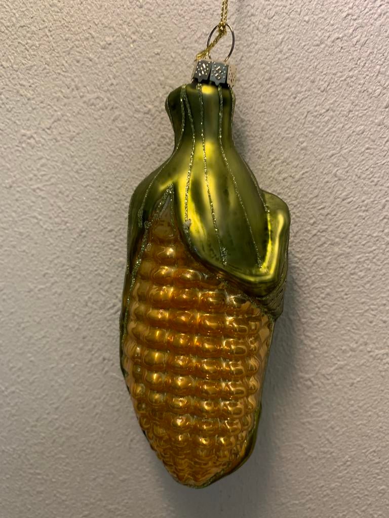 Glas ornament Maiskolf Nieuw, Ophalen of Verzenden, Nieuw