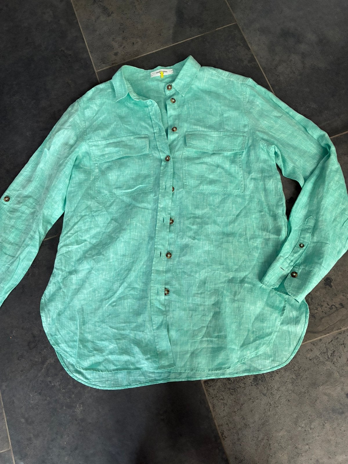 Gerry Weber linnen blouse zgan 40, Ophalen of Verzenden, Zo goed als nieuw, Maat 38/40 (M)