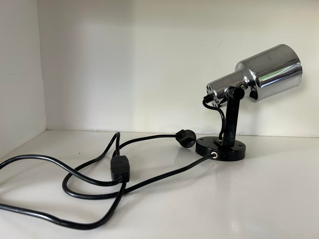 Vintage Verchroomde Wandspot - Philips, Ophalen of Verzenden, Gebruikt, Metaal