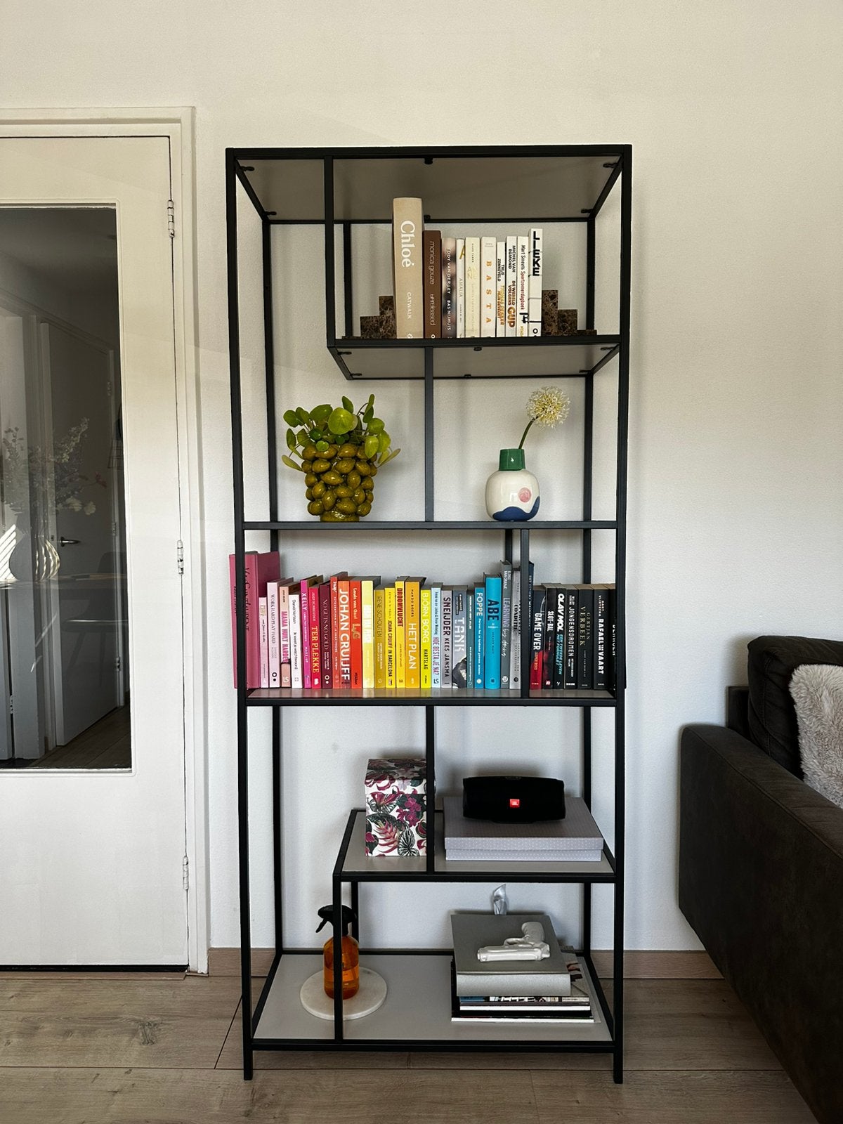 Boekenkast 185x35x77, Huis en Inrichting, Ophalen, Met plank(en), Gebruikt, 50 tot 100 cm