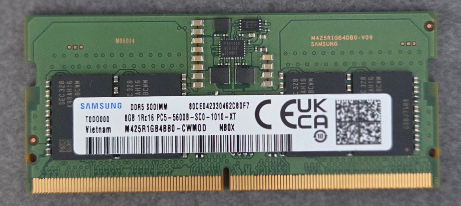 Samsung 8GB DDR5 SODIMM 5600MHz Laptop Geheugen, Gebruikt, Ophalen of Verzenden, DDR5, Laptop
