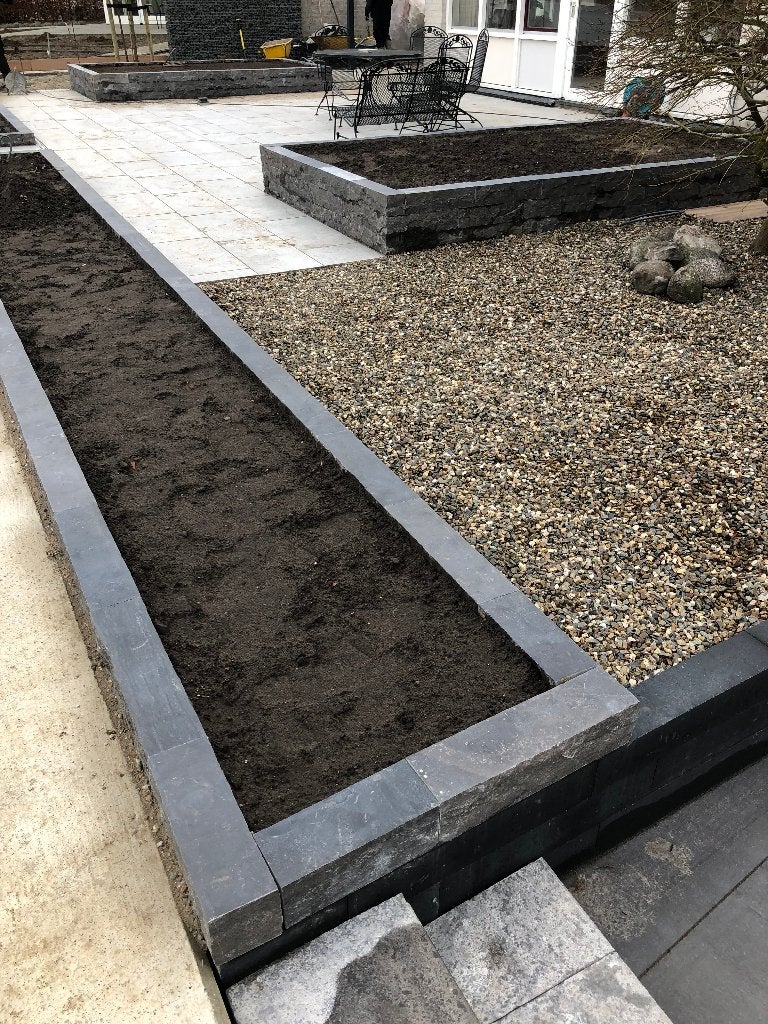 hardsteen stapelblok 12x12x50 bovenzijde afgewerkt actie, Tuin en Terras, Bielzen en Borders, Biels, Nieuw, Ophalen of Verzenden