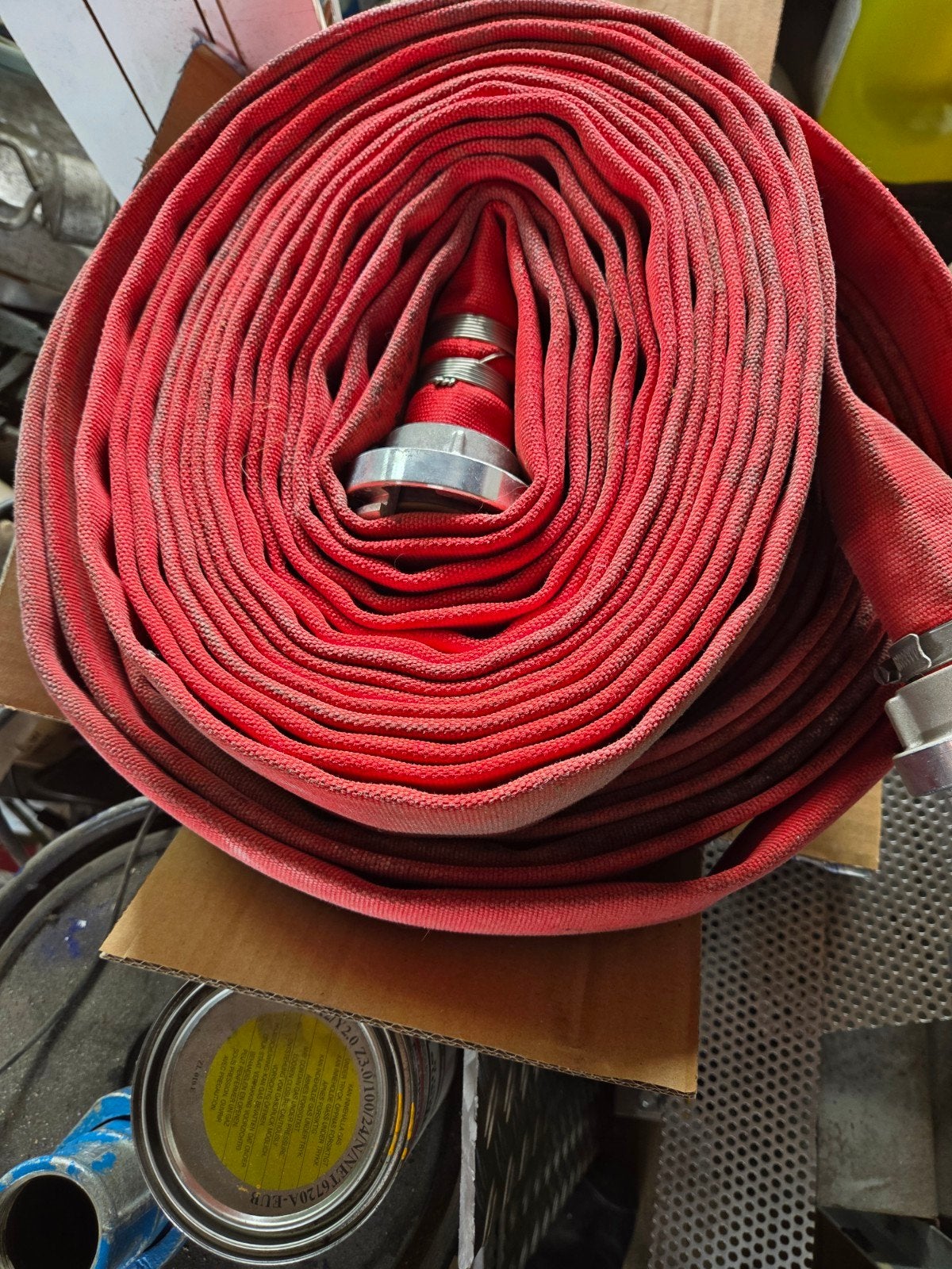 Brandslang plat 38 mm, Afvoer, Pvc, Ophalen of Verzenden, Zo goed als nieuw