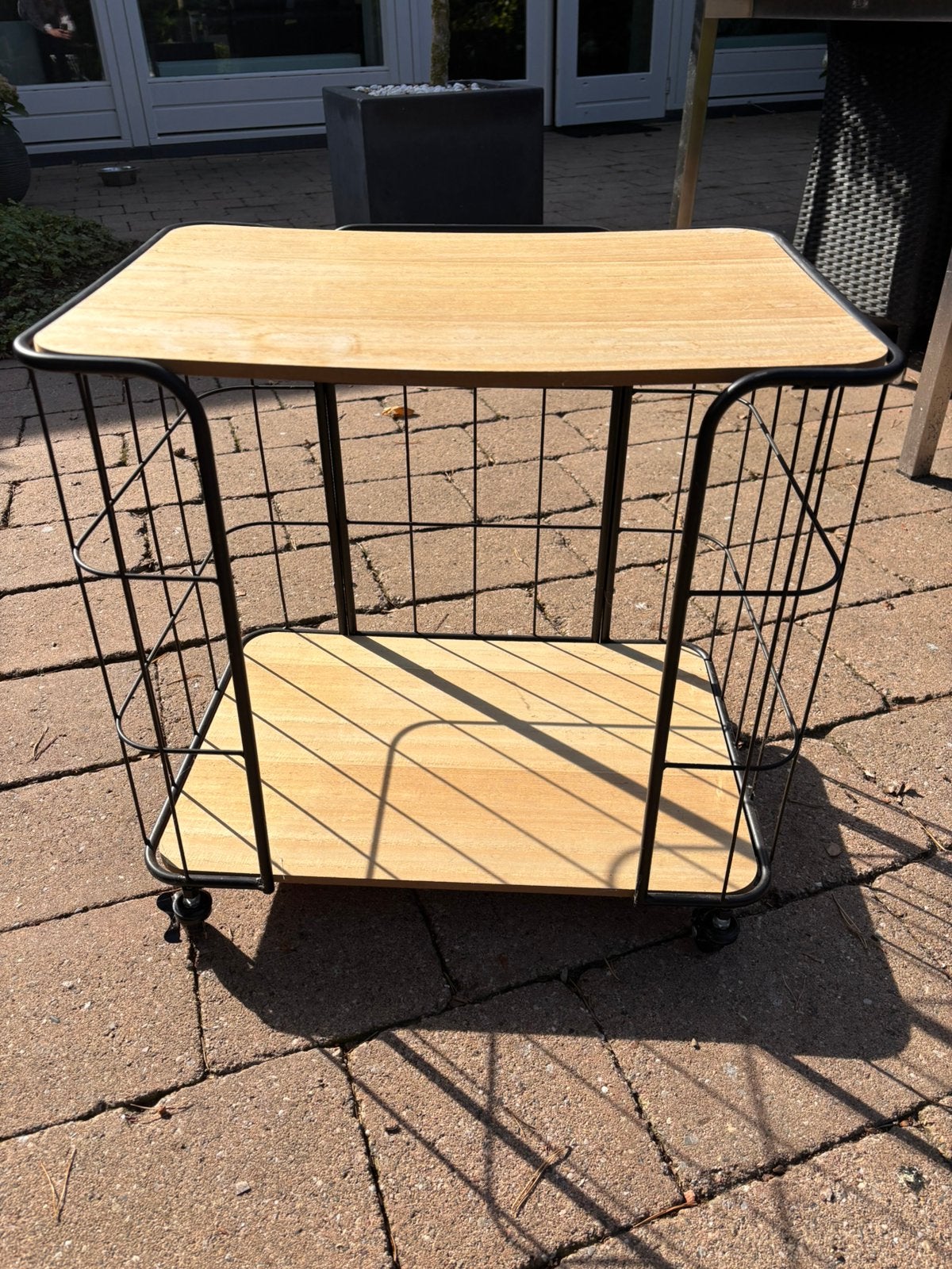 Bakkers kar hout en metaal zwart, Minder dan 55 cm, Gebruikt, Metaal of Aluminium, Vintage